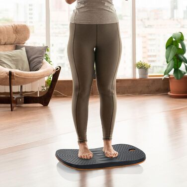 Баланс-борд hjh OFFICE 830041 Balance Board ACTIV дерев'яна дошка для рівноваги з PU-піною, фітнес-тренажер для роботи стоячи