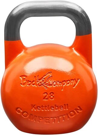 Гиря Bad Company 28 кг зі сталі, помаранчева, для фітнесу, кросфіту, силових тренувань