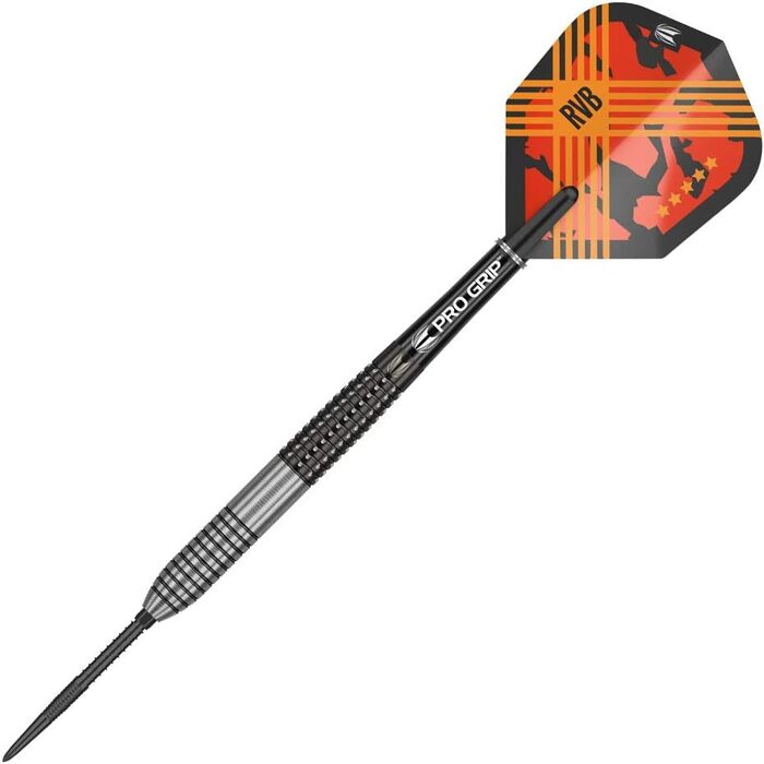 Дротики для дартсу Target RVB 95 3 Gen, 95% вольфраму, Swiss Point, 25 г, стіл, Raymond van Barneveld