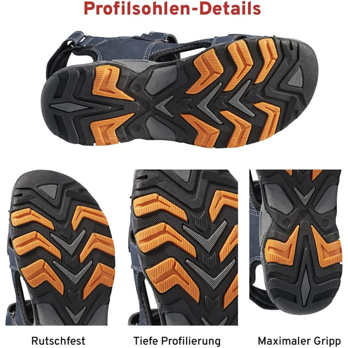 Трекінгові сандалі NORDCAP для жінок та чоловіків, зручні для піших прогулянок, з профільною підошвою та застібкою-липучкою, розміри 37-46, різні кольори, джинсовий синій