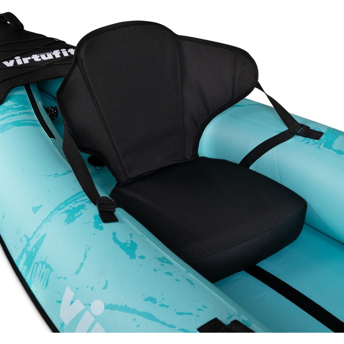 Надувний каяк VirtuFit Kajak 335 для 2-3 осіб – стабільна конструкція, комплект з сидіннями та веслами – для моря, річки та озера – 335 см, блакитний