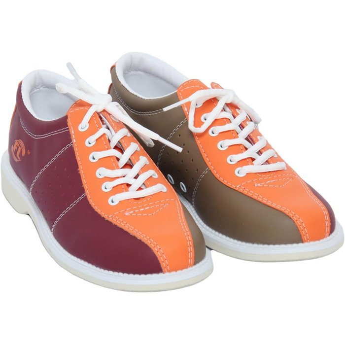 Боулінгіві черевики JiuQing для чоловіків та жінок, замша, ковзна підошва, для початківців, тренувальні черевики, легкі, шнурівка, 44 EU, червоний/червоний