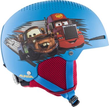 Дитячий набір Alpina Disney: лижний шолом і маска Cars, 51-55 см, безпечний та якісний