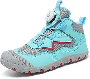 Дитячі баскетбольні кросівки Kinder Swivel Buckle: зручні трекінгові черевики для дівчаток та хлопчиків, водонепроникні, дихаючі, з антиковзкою підошвою (32 EU, блакитні)