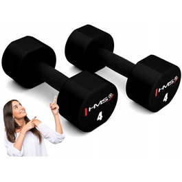 Набір гантелей для фітнесу та тренувань, 2 x 4 кг (загальна вага 8 кг)