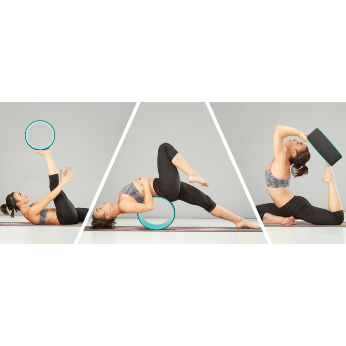 Килимок для йоги Exerz Yoga Rad 33x14 см, чорний - для пілатесу та розтяжки