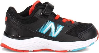 Дитячі кросівки New Balance 680 V6 з підошвою з гуми (Чорний, Ghost Pepper Virtual Sky, 32 см)