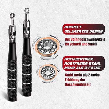 Стрибкове канат Springseil Speed Rope для фітнесу, боксу та MMA. Регульоване канат 300см з алюмінієвою ручкою та системою подвійного підшипника. Включає постер з тренуваннями. Чорний колір.
