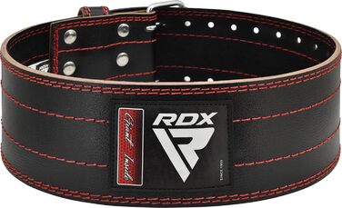 Шкіряний пояс для важкої атлетики RDX 4” з пряжкою, сертифікований IPL та USPA, 12 регулювань, 6 мм, для пауерліфтингу, бодібілдингу, чоловіків і жінок