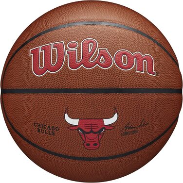 Баскетбольний м'яч Wilson NBA Chicago Bulls, композитний, розмір 7, для дорослих