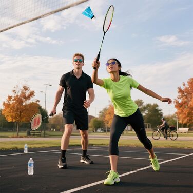 Набір для бадмінтону FYSL 12 шт. Міцні нейлонові волани, швидкісні, для гри на відкритому повітрі, тренувань, відпочинку, початківців (білий+жовтий+рожевий+блакитний)