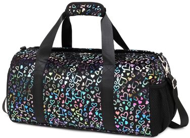 Дитяча спортивна сумка для дівчаток чорна — універсальна сумка для подорожей, тренувань, басейну та сауни з окремим відділенням для взуття
