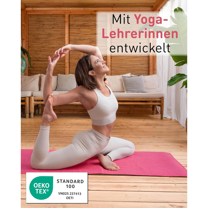 Рушник для йоги Fit-Flip з мікрофібри – нековзний, швидковисихаючий – для килимка для йоги – ідеальний як підкладка для спортивного килимка, фітнесу, пілатесу (185 x 63 см, Raspberry)