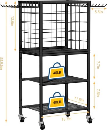 Стійка для зберігання гантелей та йогаматів для дому, чорного кольору