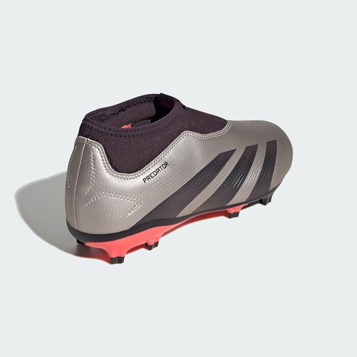 Дитячі футбольні бутси Adidas Predator League без шнурівків для твердого поля (37 1/3 EU, сіро-чорний)