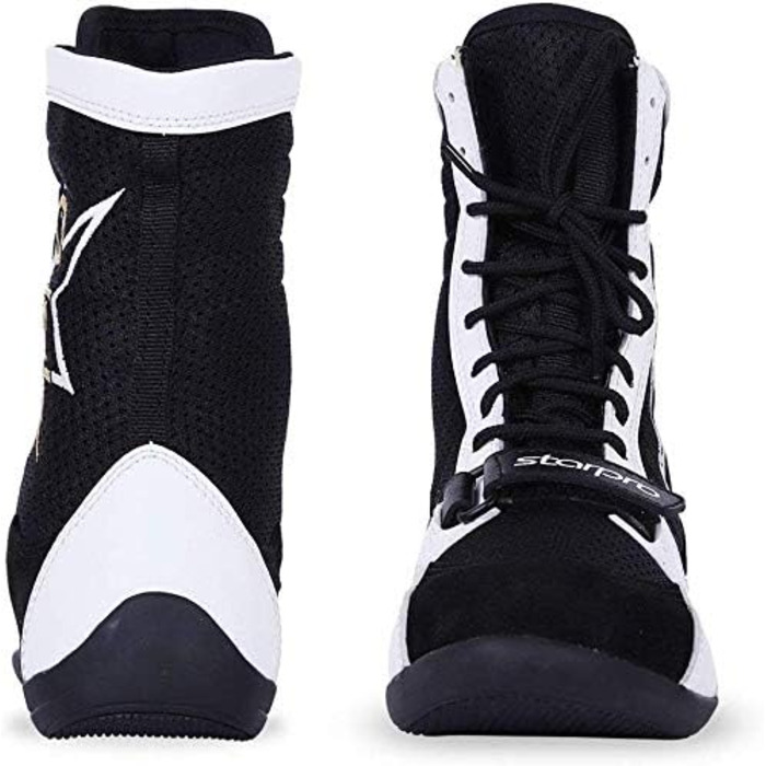 Боксерські чоботи Starpro Superior - для боксу, ММА, муай-тай, кікбоксингу, спарингу. Зручні боксерські кросівки для кікбоксингу, бодібілдингу та екстремальних видів спорту. Гумова підошва, розмір 41 EU, білі.