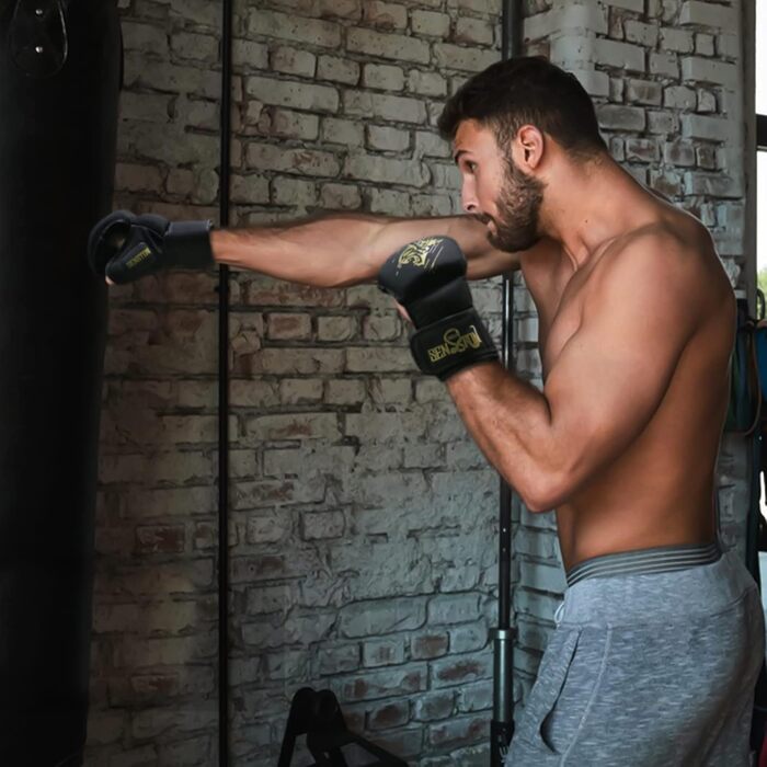 Рукавички для MMA FANTECIA, для чоловіків і жінок, для греплінгу, спарингу, боксу, тхеквондо, карате, муай-тай, UFC, тренувальні, шкіряні