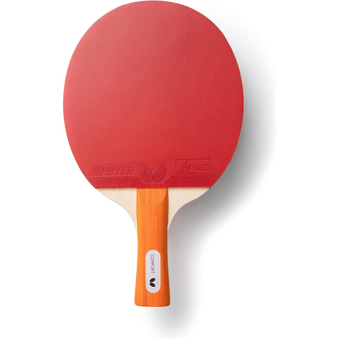 Настільний тенісний ракетка BUTTERFLY Comfort для початківців і профі, ITTF, чорний/червоний, зчеплення, для змагань