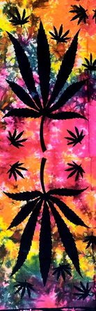Гобелен настінний Weed Cannabis – психоделічний декор із листям марихуани, тріповий хіпі-постер, богемне мистецтво для кімнати, гуртожитку чи колажу, недорогий гобелен Rasta Ganja