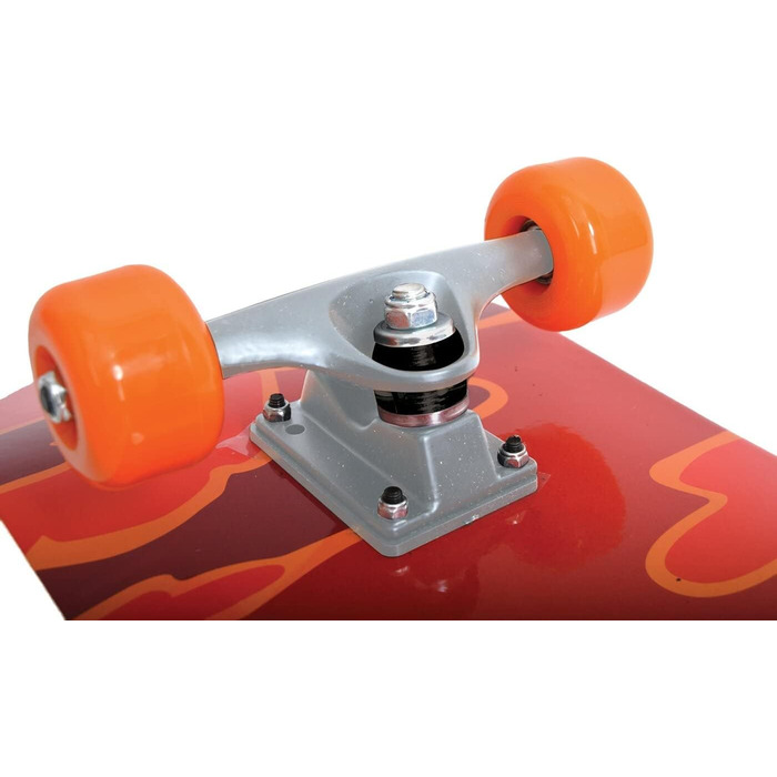 Скейтборд Schildkröt Kicker 31', повний комплект для початківців, червоний, 9-шарове кленове дерево, ABEC5, двосторонній кік, паркур-дизайн