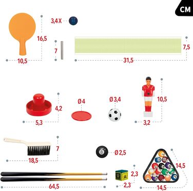 Дитячий ігровий стіл 4 в 1 ColorBaby CBgames, багатофункціональний, компактний, 4 гри в комплекті