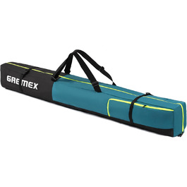 Чохол для лиж GREMEX Skitasche: водонепроникний, міцний, ергономічний, для 1 пари лиж, 160 см, аксесуар для лиж, блакитний + жовтий