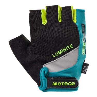 Рукавички велосипедні Meteor Radhandschuhe MTB Gel GX31 Green для чоловіків та жінок, гірський велосипед, даунхіл, піші прогулянки, дитячі