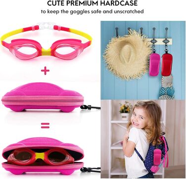Дитячі окуляри для плавання Kinder A4 Pink, 2-12 років