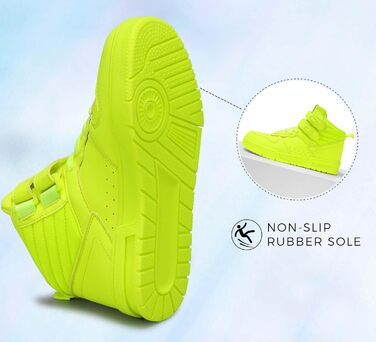 Жіночі баскетбольні черевики Lucky Step з клямкою - стильні кросівки з екошкіри, 37 EU, лайм