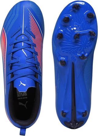 Дитячі футбольні бутси PUMA Ultra 6 Play FG/AG Jr - блакитно-біло-червоні (29 EU)