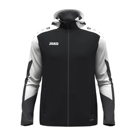 Чоловіча спортивна куртка з капюшоном JAKO Dynamic, розмір 4XL, чорна/біла/антрацит