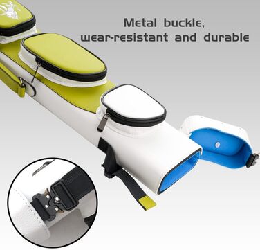 Чохол для більярдних куль KONLLEN 6-лунковий ручної роботи, 2 кийки, 4 аксесуари, 6 кольорів, трав'яно-зелений