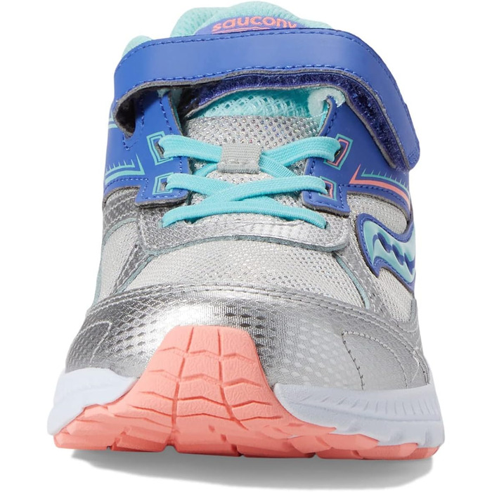 Дитячі кросівки Saucony Cohesion 14 Alternative Closure для малюків (4 Wide) сріблястого та персикового кольорів