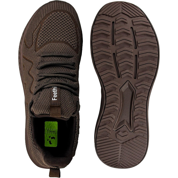 Кросівки Feethit для чоловіків: спортивні, для бігу, тенісу, фітнесу, повсякденного носіння. Легкі, дихаючі, зручні. Колір: зелений, розмір: 42 EU, колір підошви: коричневий