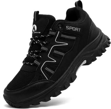 Черевики для хайкінгу/трекінгу чорного кольору. Легкі, дихаючі туристичні черевики для жінок та чоловіків, 38 EU.