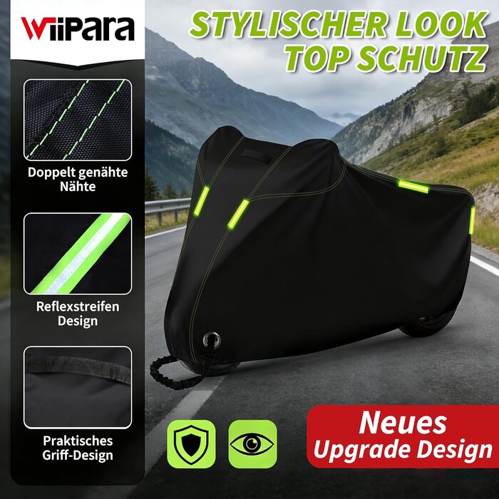 Водонепроникний чохол для мотоцикла та скутера 210D Oxford (200x105x125 см) — захисний зовнішній тент від дощу, снігу та UV-випромінювання, XXS