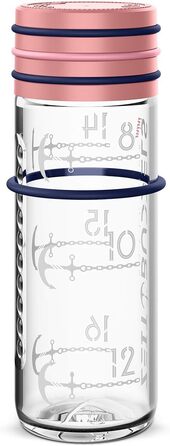 Мотивуюча пляшка для води NAVIGATOR 600 мл, з таймерами, BPA free, підходить для газованої води, не б'ється, не протікає, колір рожевий