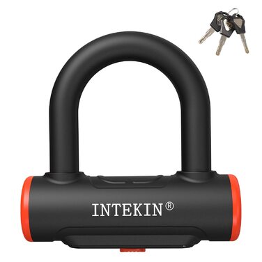 Замок для велосипеда U-подібний з кріпленням, 16 мм, 3 ключі, висока безпека, для мотоцикла, електровелосипеда, гірського велосипеда, скутера. Внутрішні розміри 24,3 x 8,9 см