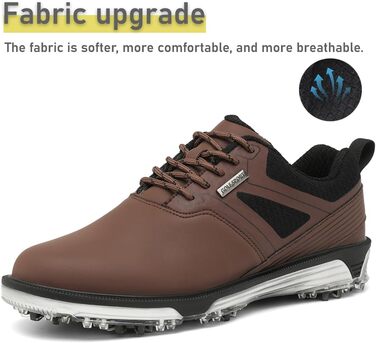 Гольф-взуття чоловіче ULTIANT, водонепроникне, дихаюче, для тренувань, коричневе, 45 EU