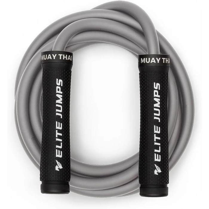 Стрибкове канат для Муай Тай 3.0 з обтяженням – професійний, для чоловіків та жінок, MMA та фітнес, тренування всього тіла (срібний)
