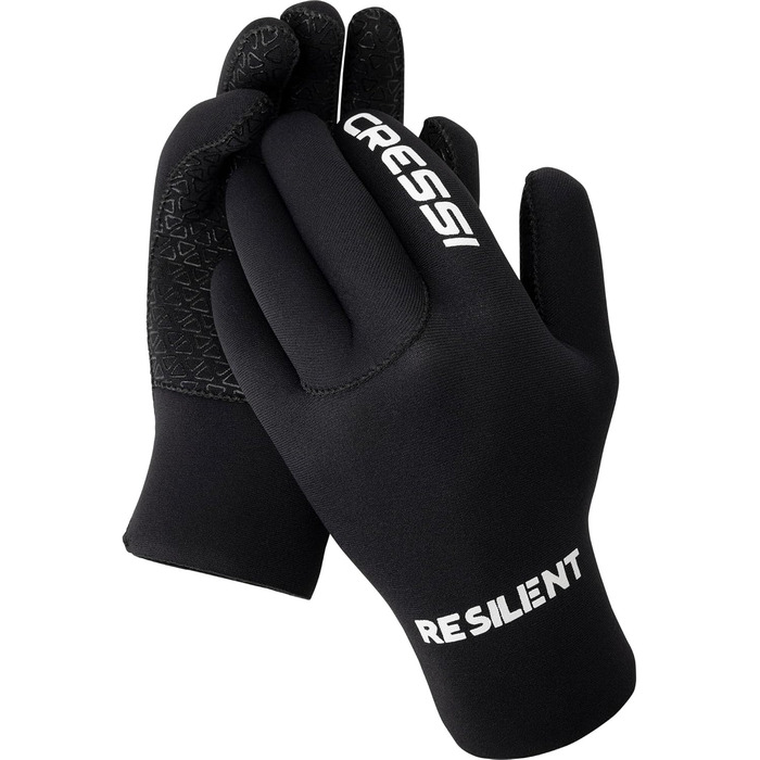 Рукавички для дайвінгу Cressi Black Neoprene Gloves Resilient 3mm, чорні, для дорослих