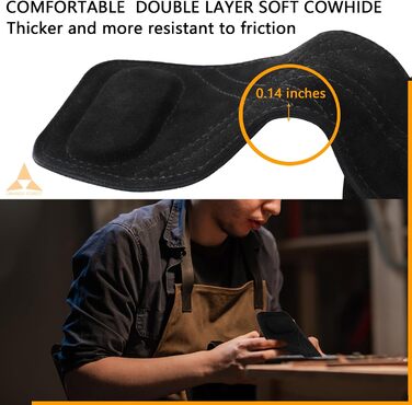 Набори для підняття важкої атлетики на зап'ястя з подвійним шаром шкіри та неопрену, з м'якими ручками для важкої атлетики, пауерліфтингу та підтягувань, для чоловіків та жінок (пара), чорний