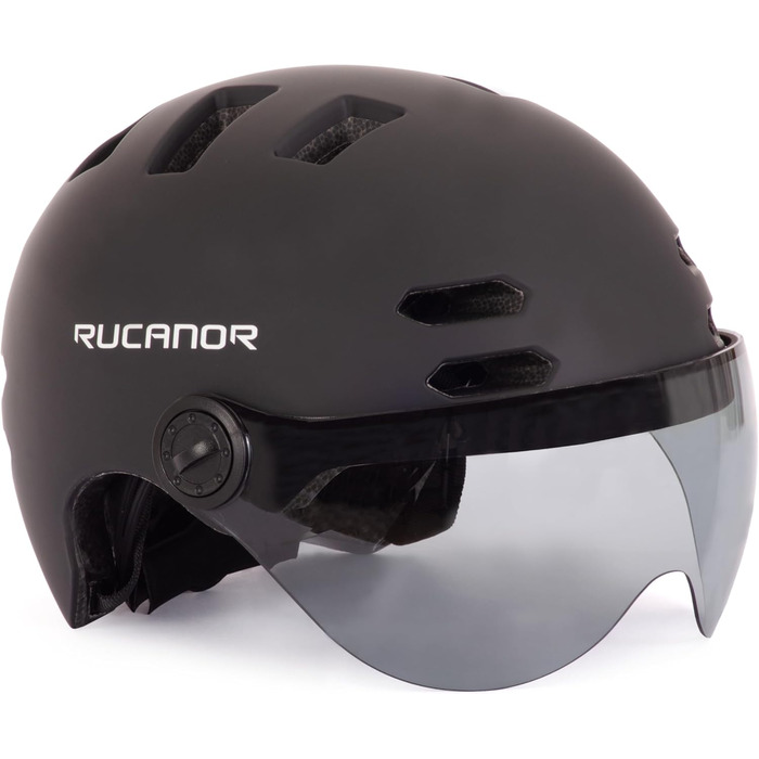 Велошолом Rucanor Sprint, регульований, легкий, чорний, розмір M/L, сертифікати EN 1078 та NTA 8776, для велосипеда, електросамоката, спід-педелеку