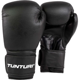 Боксерські рукавички Tunturi Allround 10oz для тренувань на мішку, різних єдиноборств і спарингу, жорсткий PU, чорні/білі