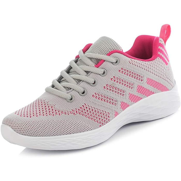 Жіночі кросівки Mesh для занять спортом, бігу та повсякденного носіння, розмір 41 EU, червоно-сірі