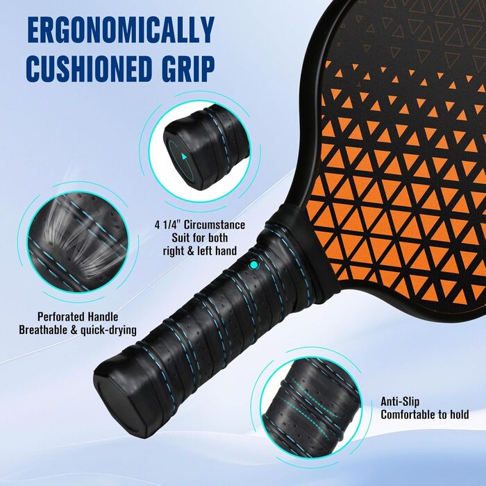 Набір ракет для піклболу, скловолокно, 4 шт.