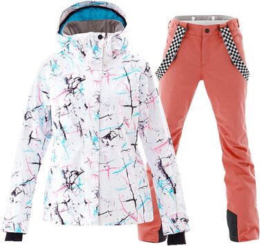 Комплект для сноубордингу та катання на лижах: водонепроникний костюм (куртка та штани) ALSOGO SNWT+Blue/Orange (S, SM)
