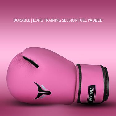 Жіночі боксерські рукавички Mytra Fusion 10 унцій рожеві для MMA, тренувань і кікбоксингу