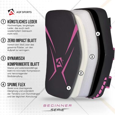 Шлагбаум для бойових мистецтв Pratzen, рукавичка для боксу Maya-Leder Curved, килимок для кікбоксингу, Муай-Тай, боксерський килимок, боксерські рукавички для боксу, бойових мистецтв, карате та ММА, одноразовий рожевий