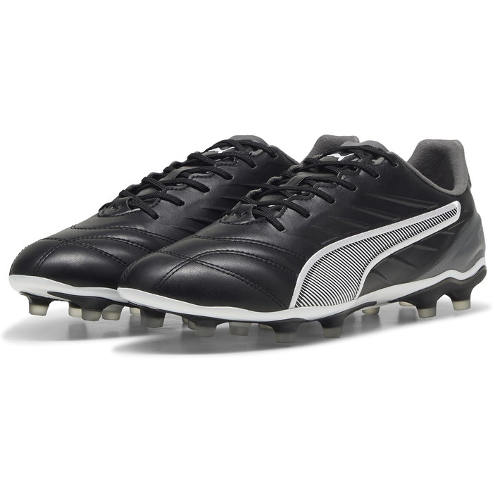 Футбольне взуття PUMA King Pro Fg/Ag, 45 EU, чорний/білий/темно-сірий